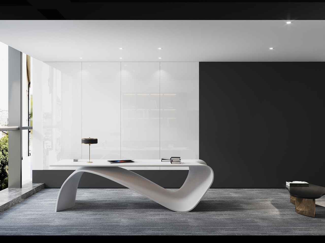 spot bureau blanc et noir