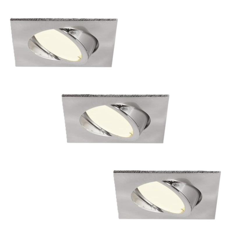 Lot de spots encastrables carré argenté Rakuten
