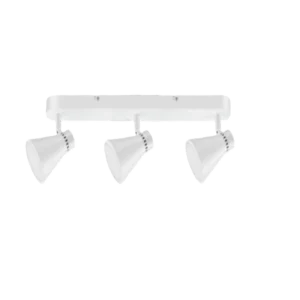 Réglette 3 spots orientables blanc