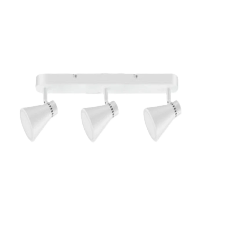 Réglette 3 spots orientables blanc
