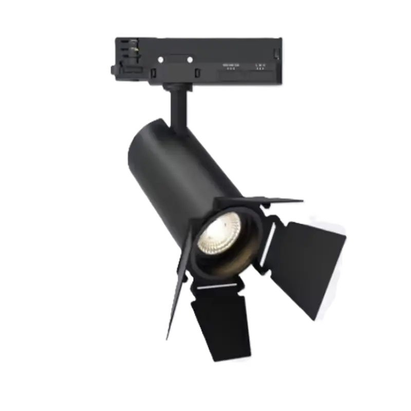 Spot sur rail Triphasé 30W Noir Dimmable CCT