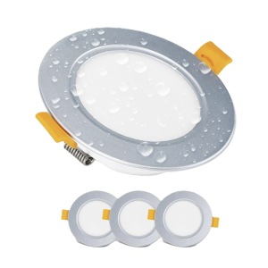 Lot de spots argent salle de bain